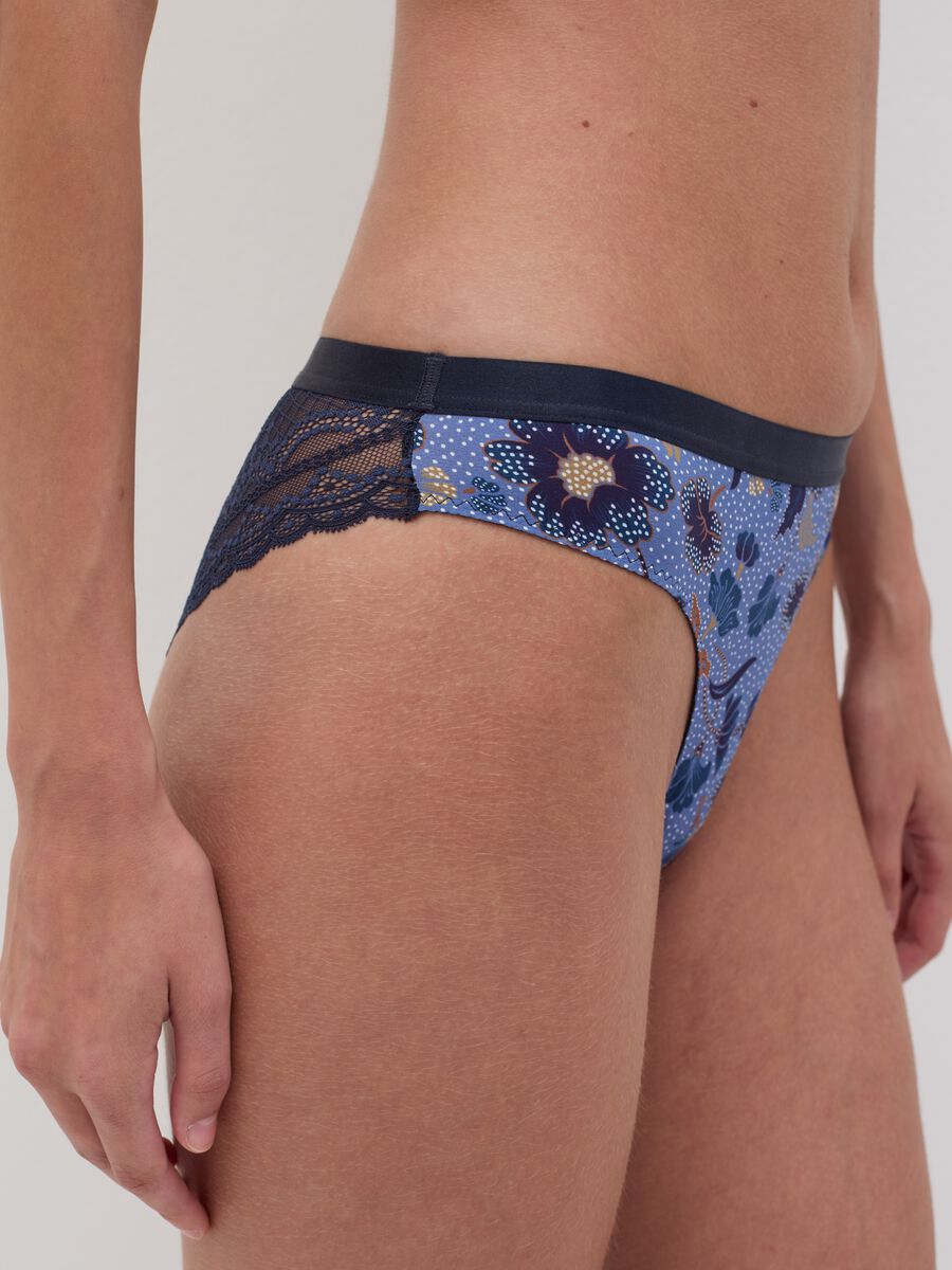 Floral Brazilian-cut briefs with lace back_1