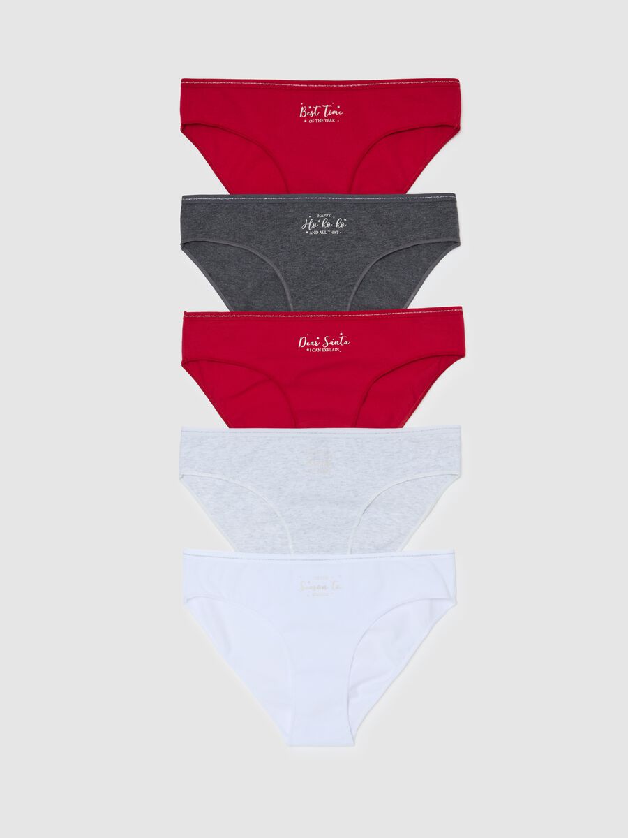 Five-pack briefs with Christmas print_4