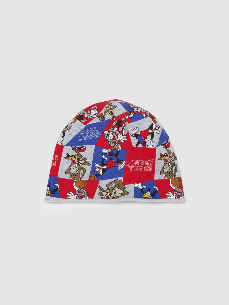 Stretch cotton hat with Wile E. Coyote print_0