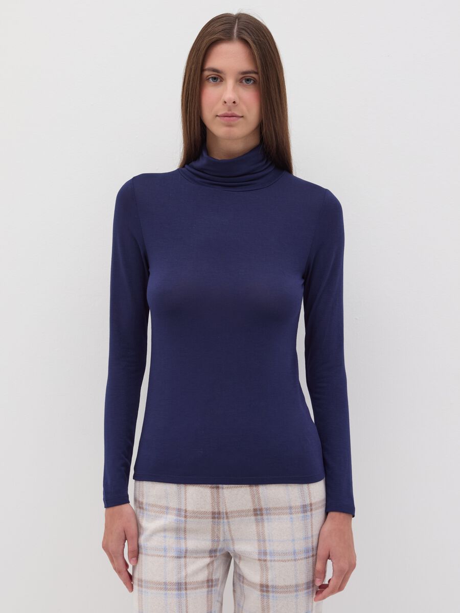 Undershirt with long sleeves in stretch modal_0