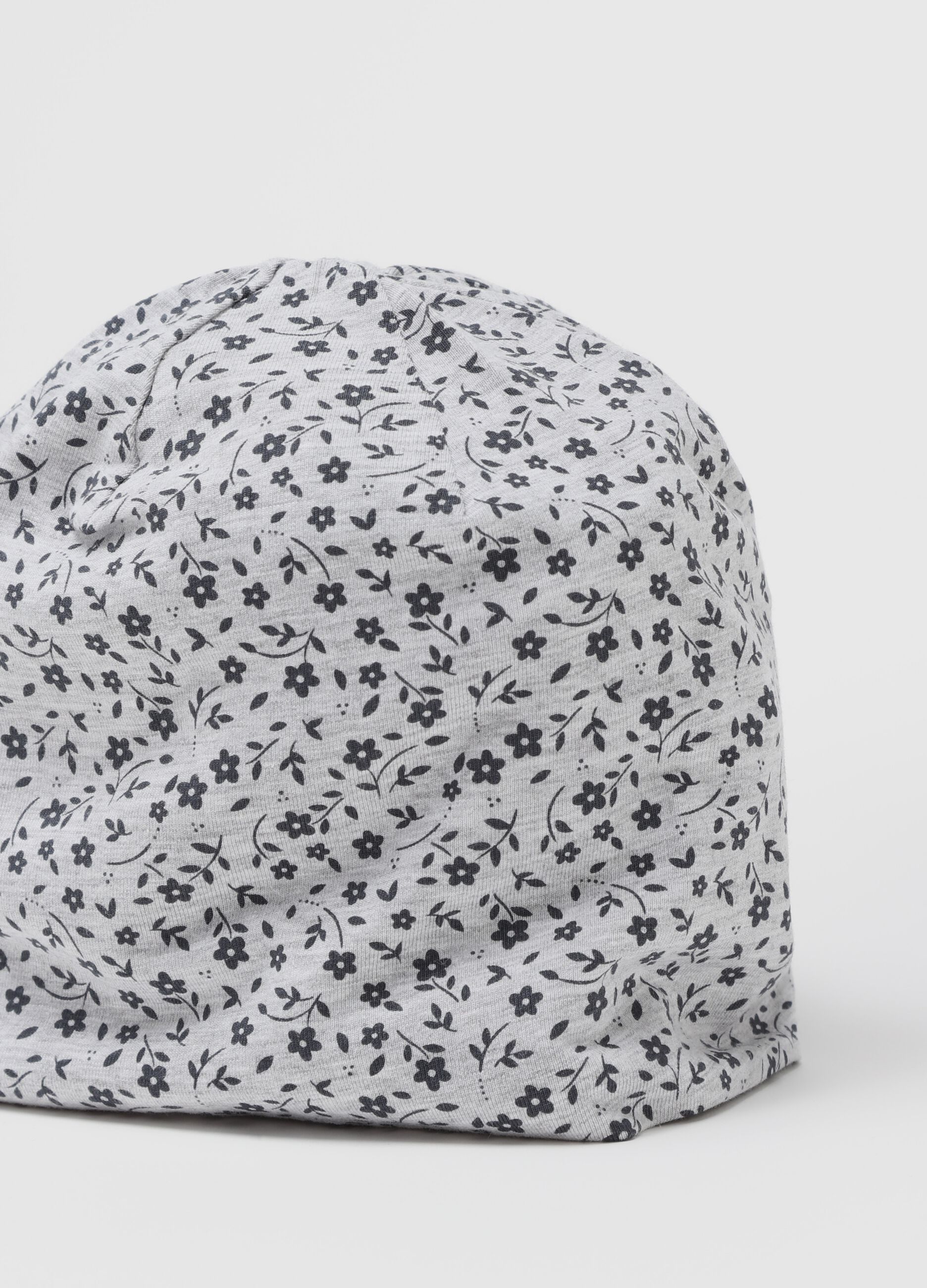 Floral hat in organic cotton