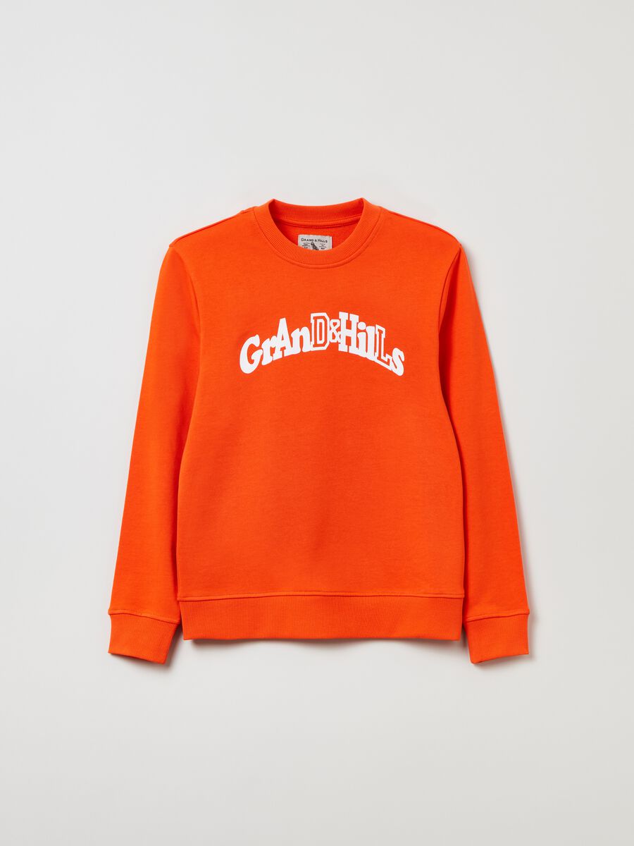 Cotton sweatshirt with Grand&Hills print_0