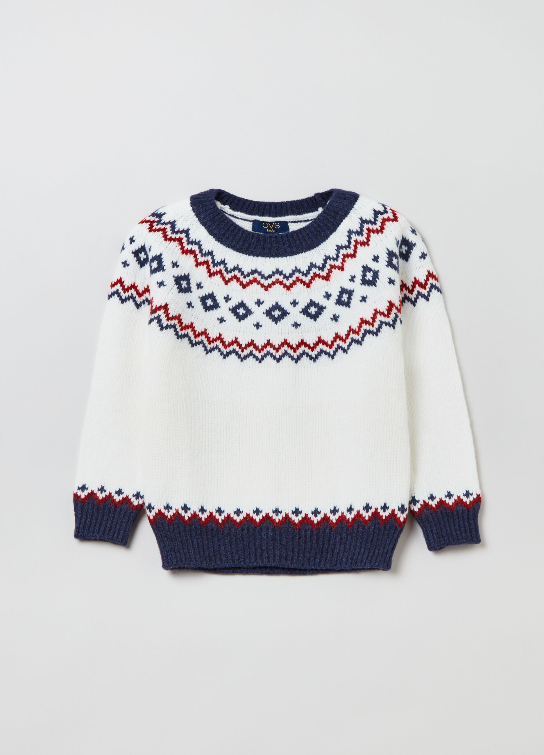 Pullover with Norwegian motif