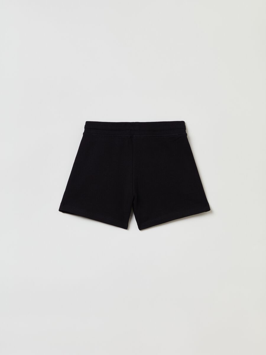 Fleece shorts with drawstring_1