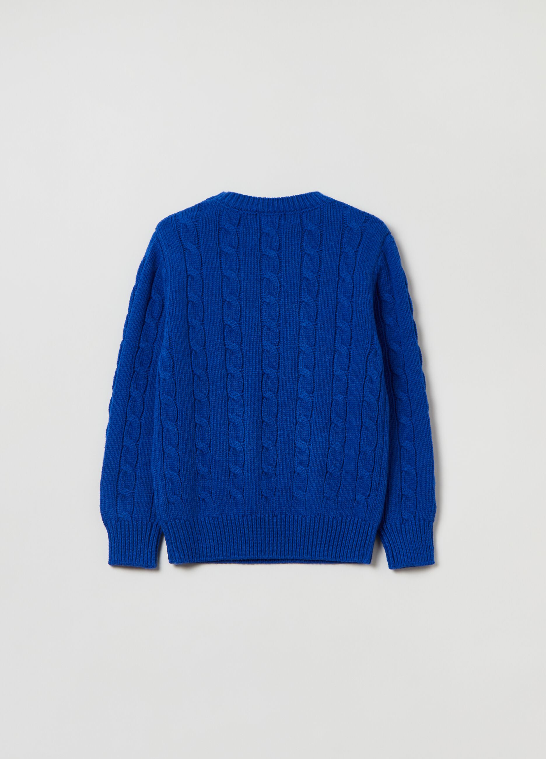 Pullover with cable-knit design