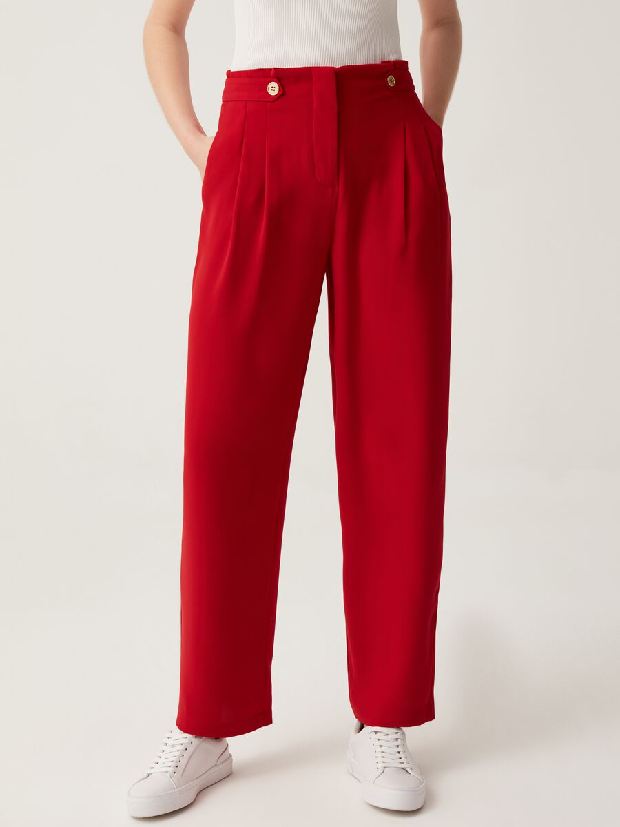 High-rise trousers with darts_1