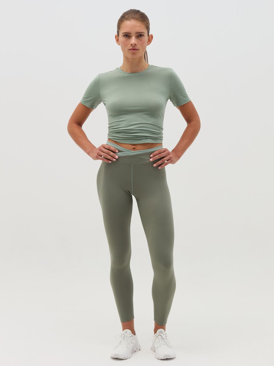 AI•KI leggings with contrasting trim_0