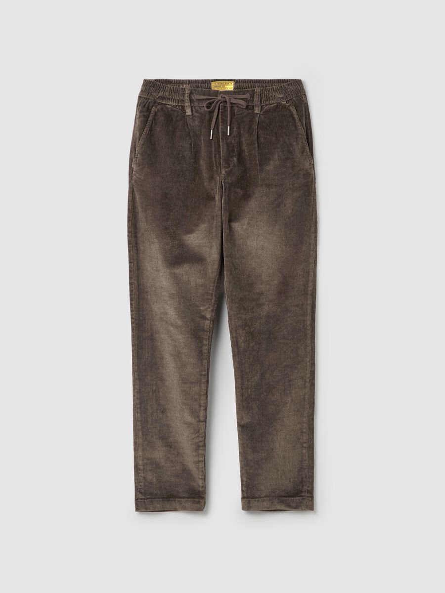 Chino jogger trousers in corduroy_4