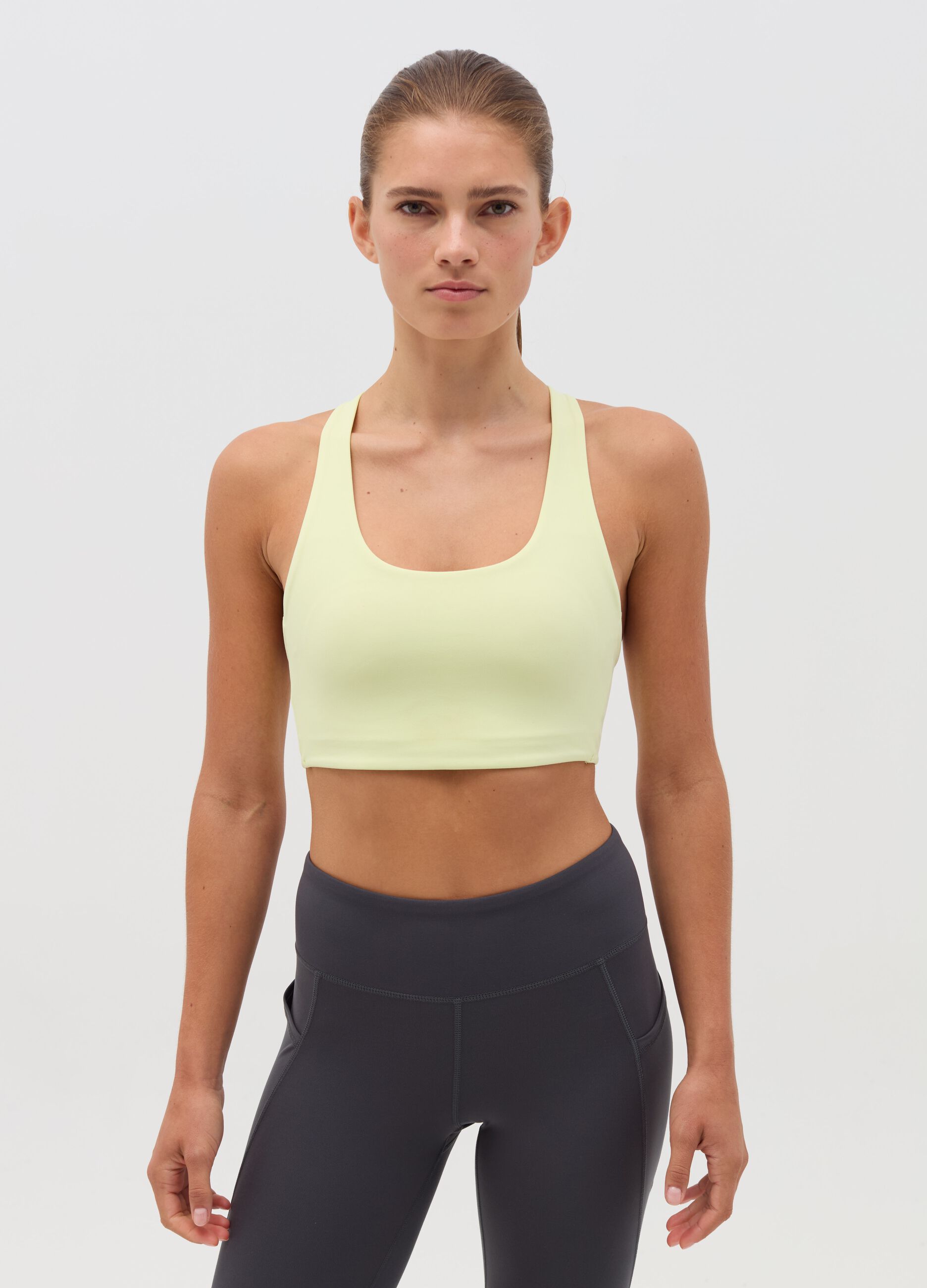 AI•KI sports bra with crossover straps