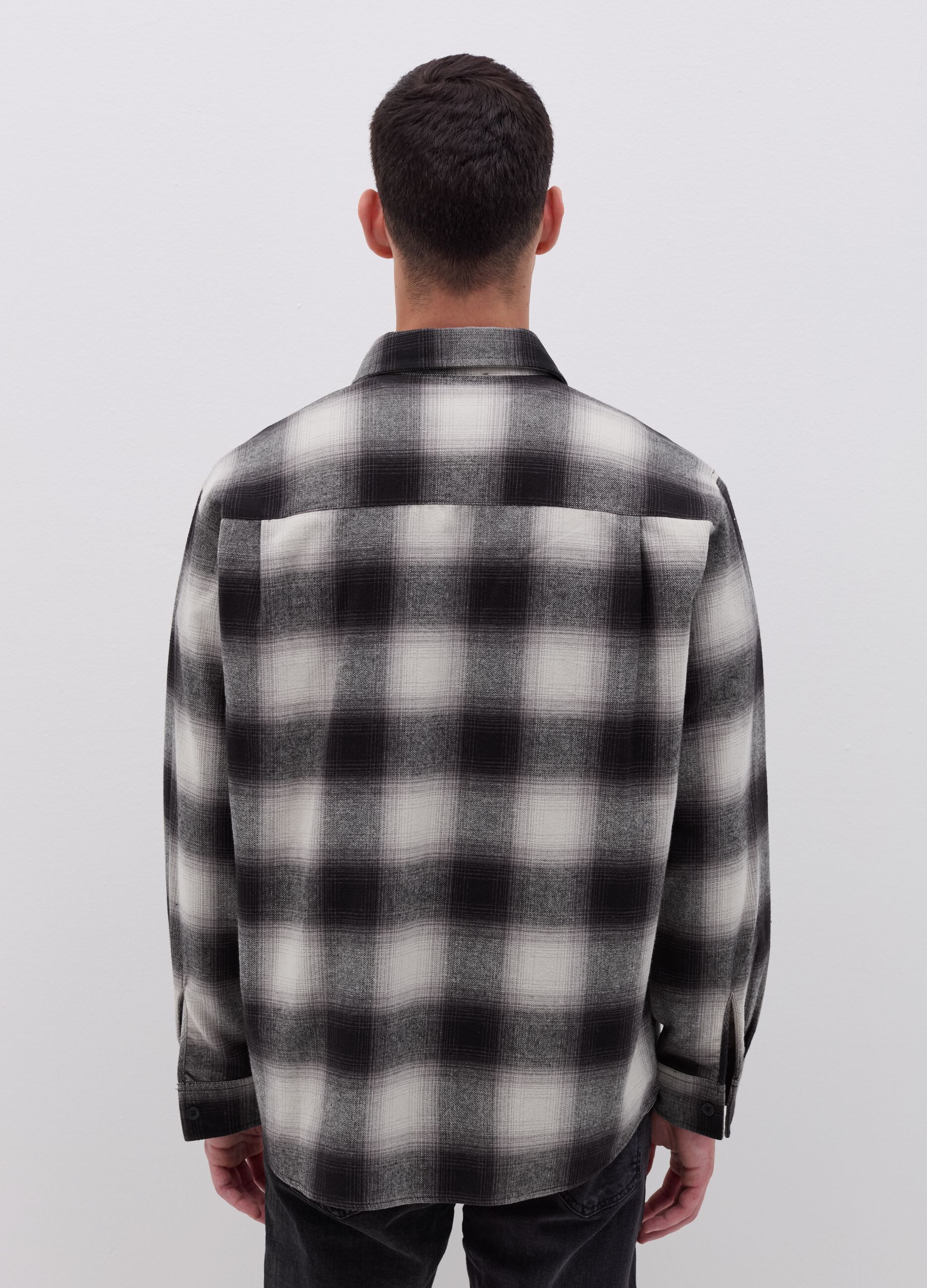 Regular-fit shirt in check flannel