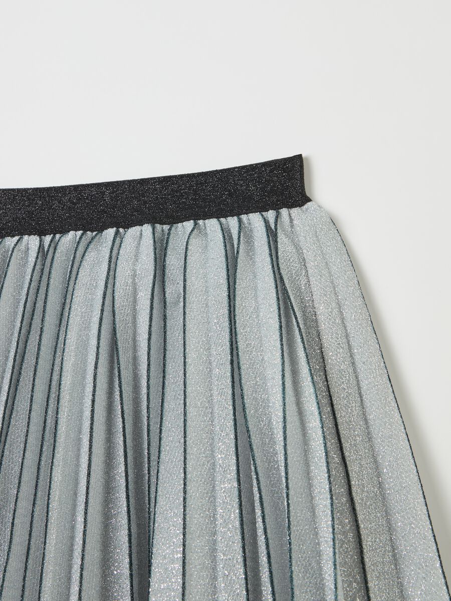 Short pleated skirt in lurex_2