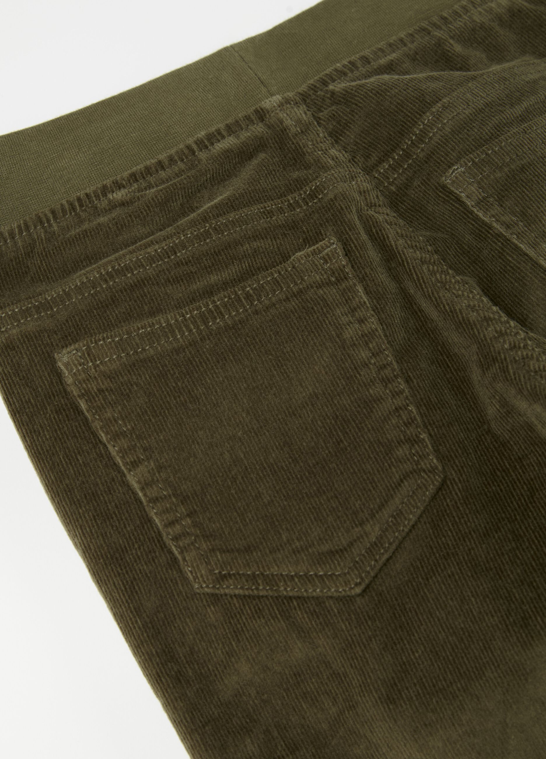 Corduroy joggers with drawstring