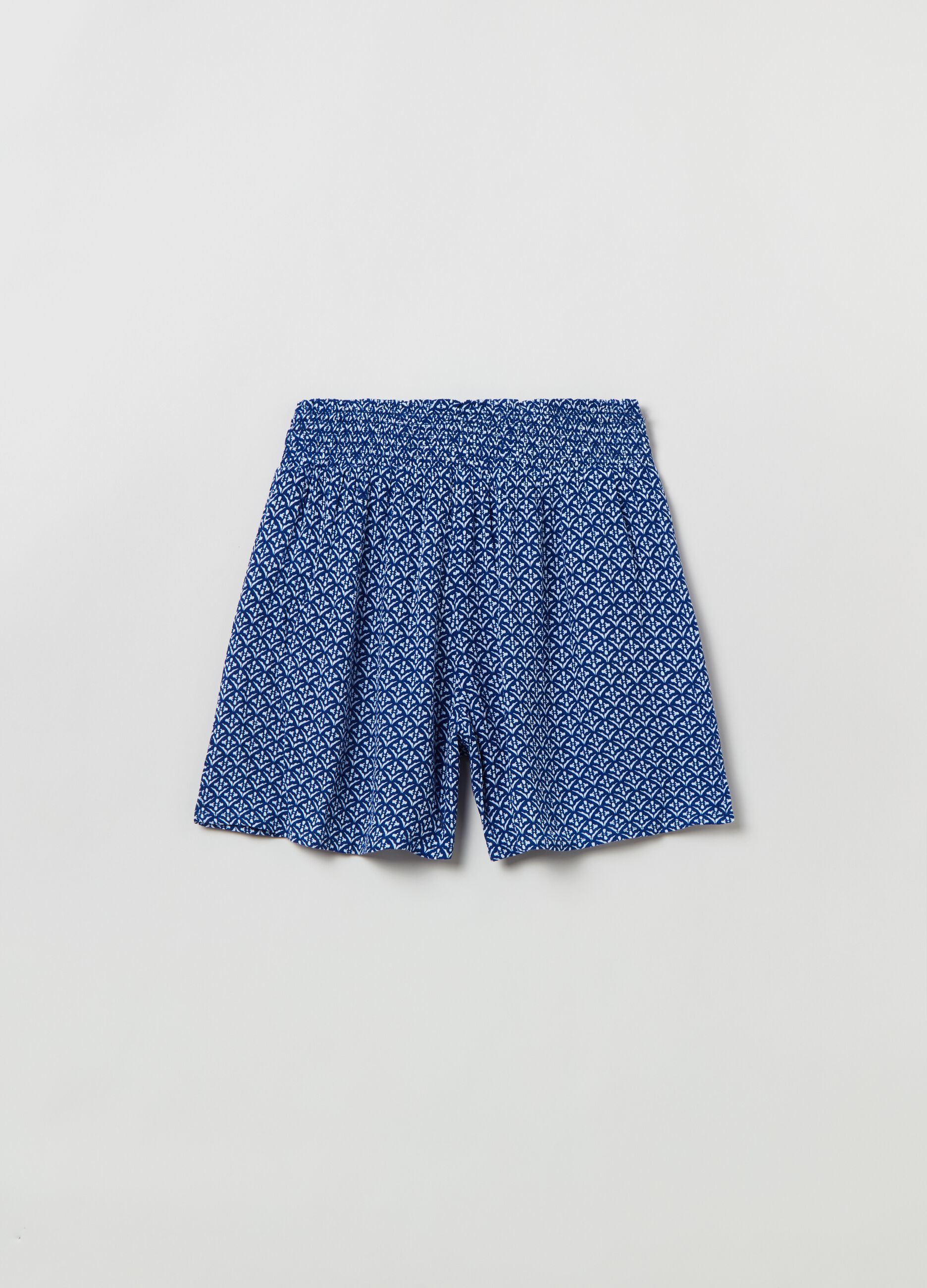 Viscose shorts with floral print