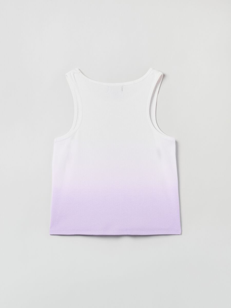 Ribbed tank top with dye-dye pattern_1