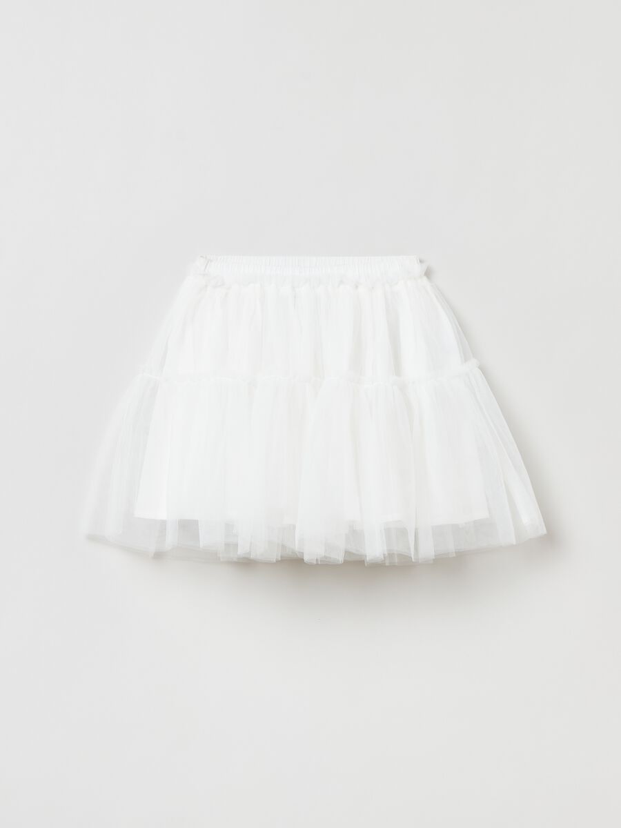 Miniskirt with tulle flounces_0
