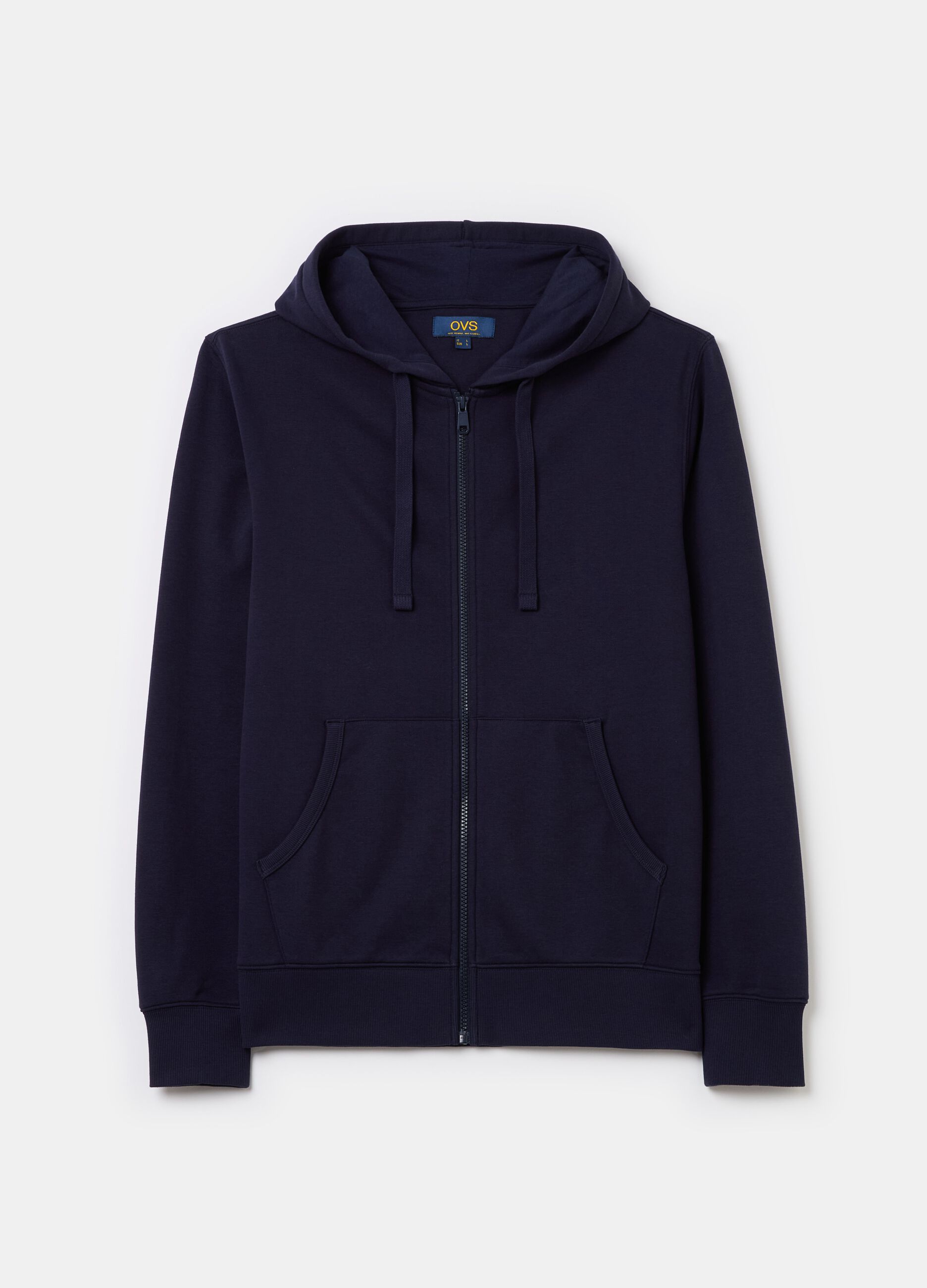 Full-zip sweatshirt with hood