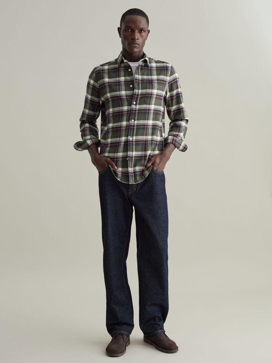 Flannel shirt with check pattern_0