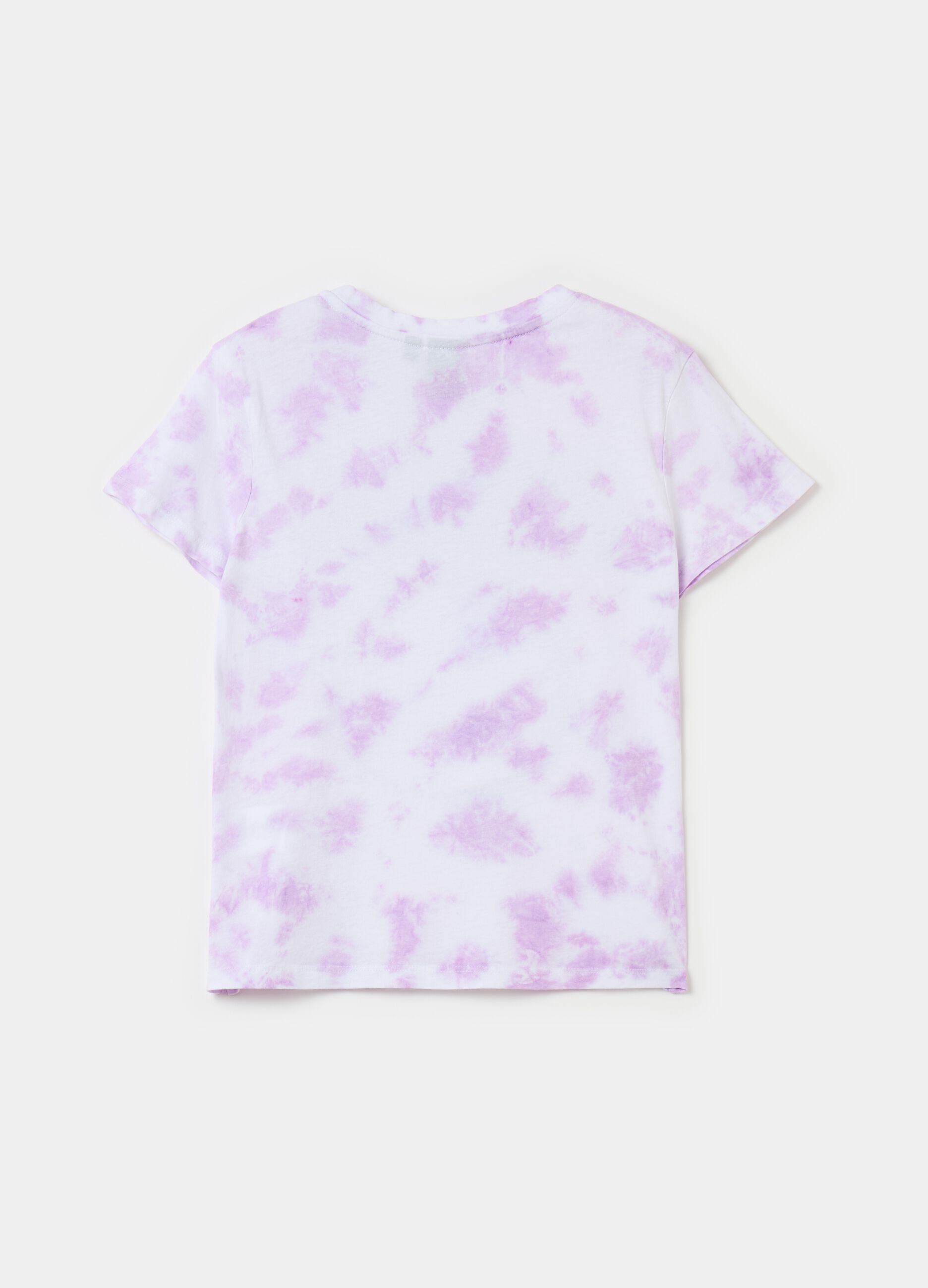 Tie-dye T-shirt with Nirvana print