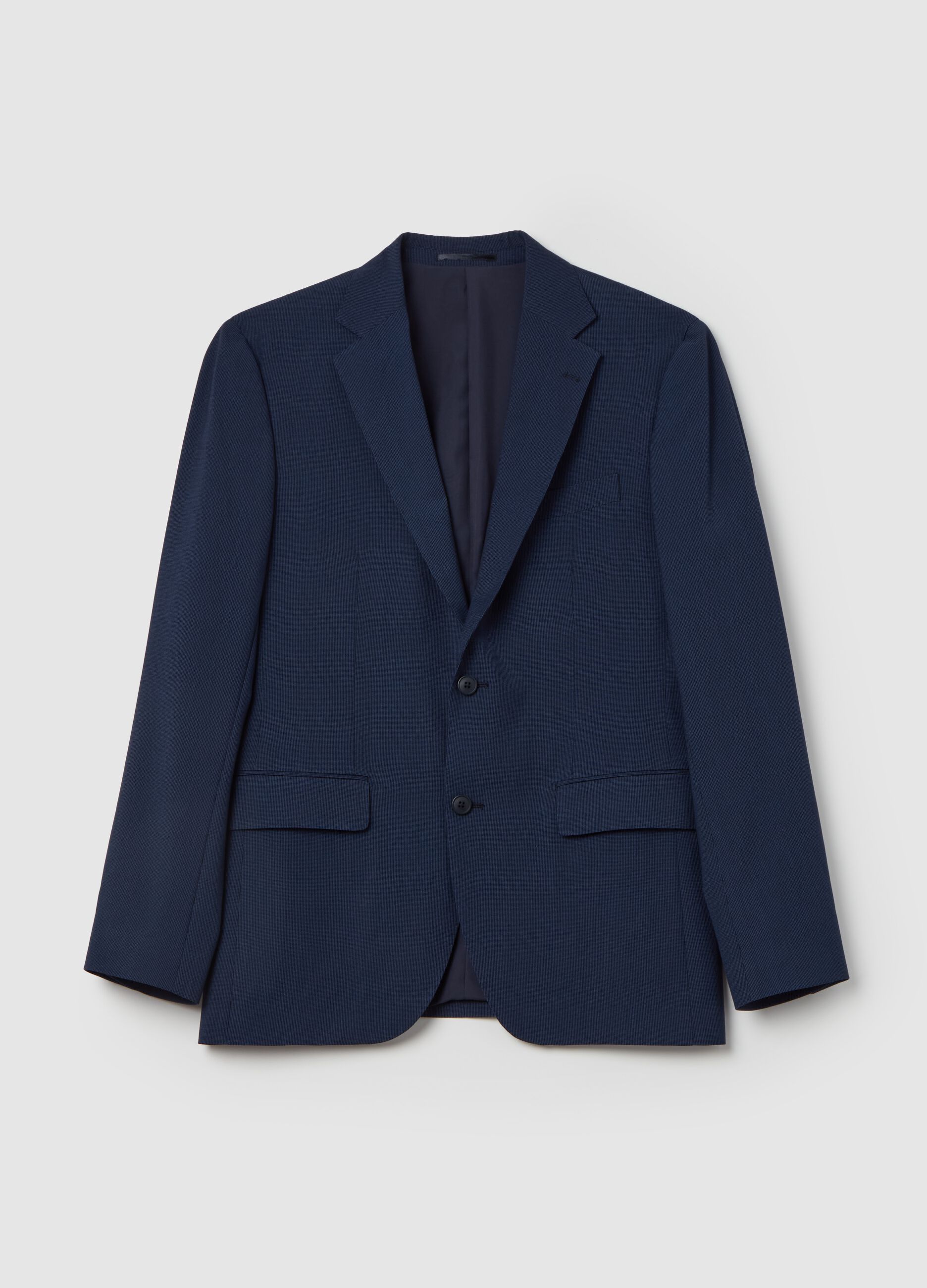 Easy-fit blazer with micro pattern