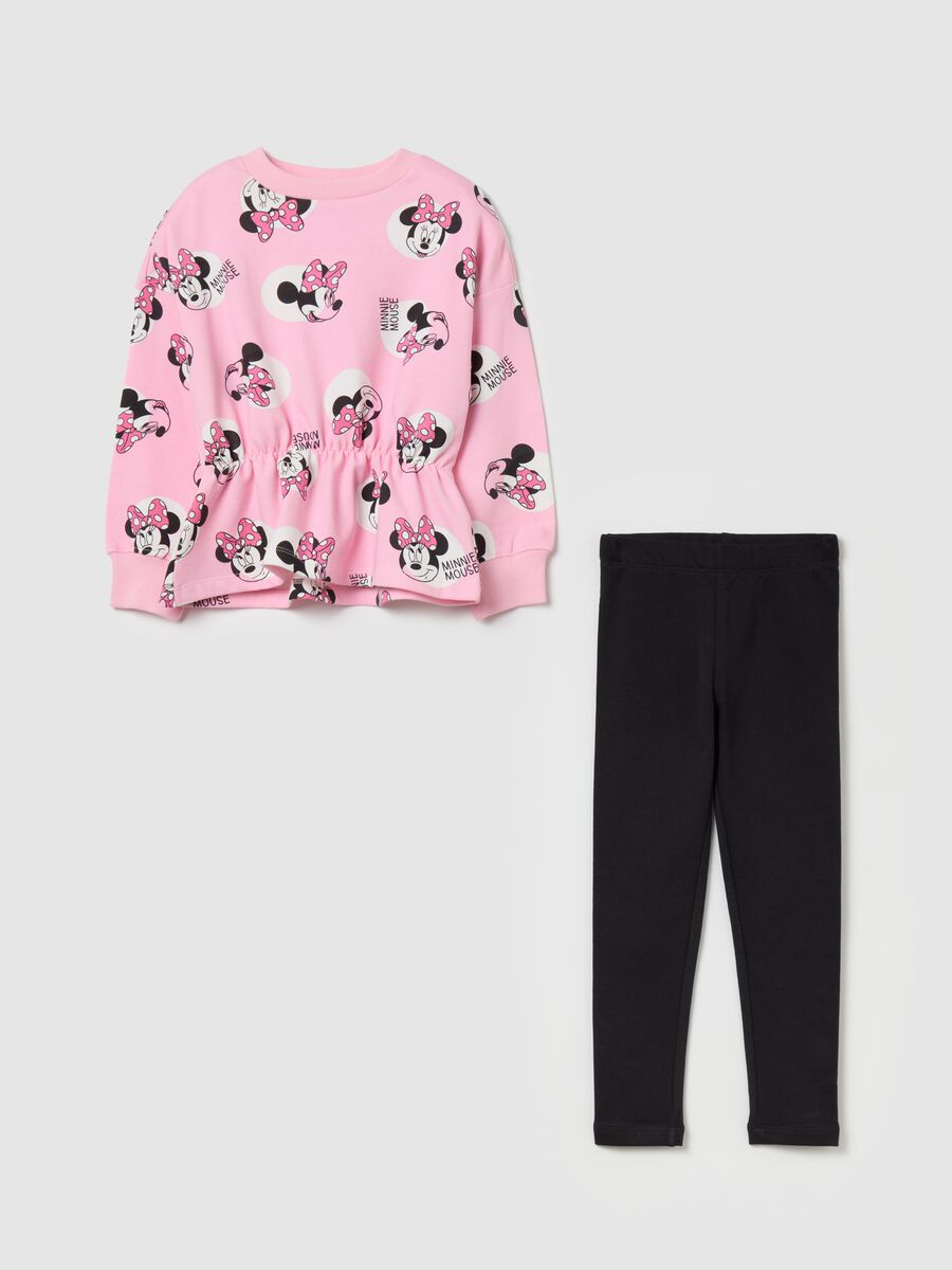 Jogging set con stampa Minnie e pois_0