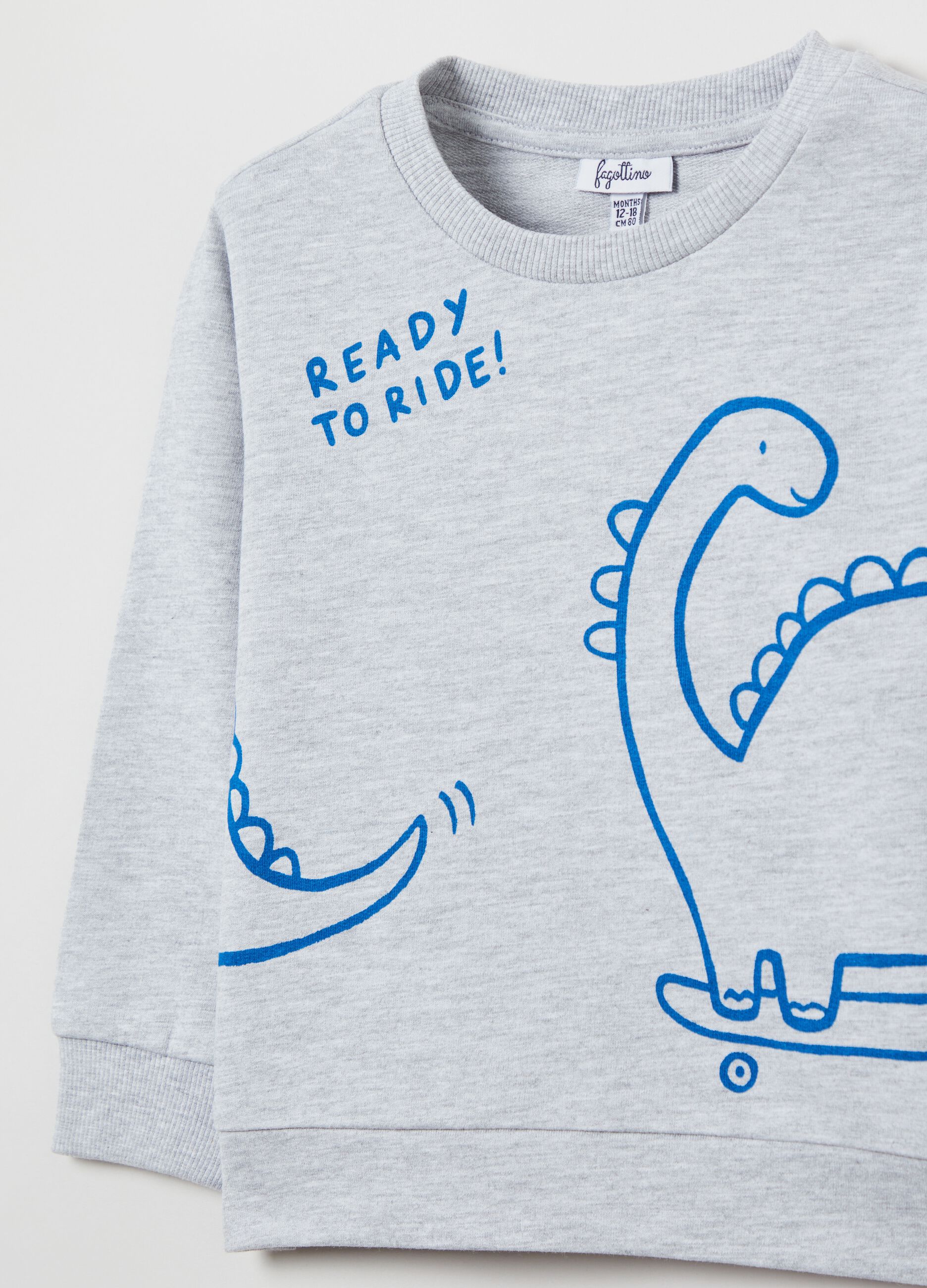 French terry sweatshirt with print