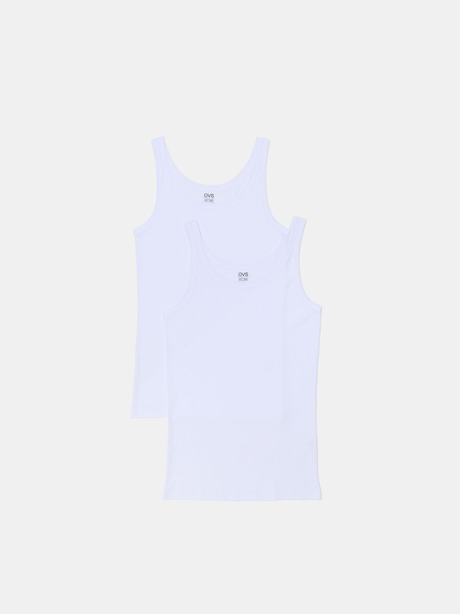 Two-pack racerback vests in solid colour organic cotton_4