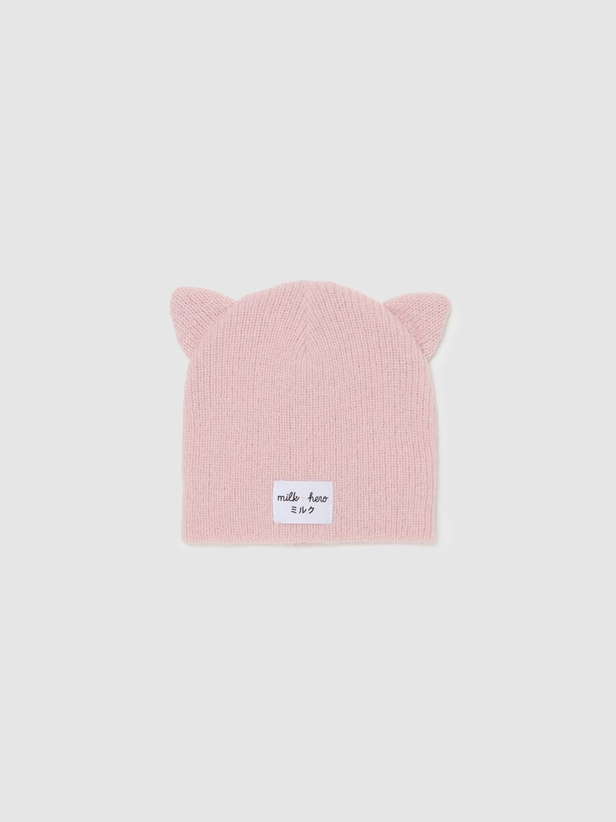 Knit hat with cat ears_0