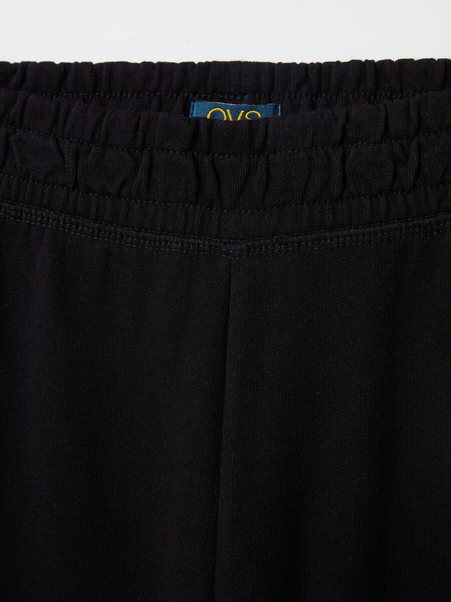 Fleece joggers with elasticated edging_2