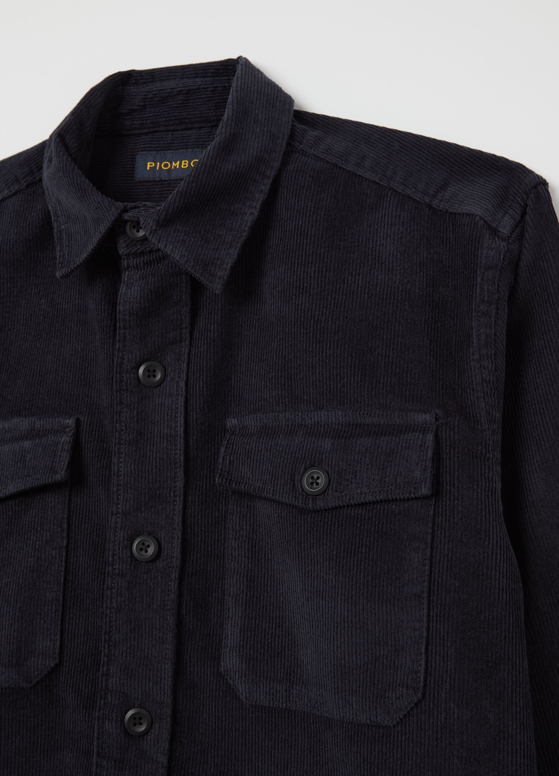 Corduroy shirt with pockets