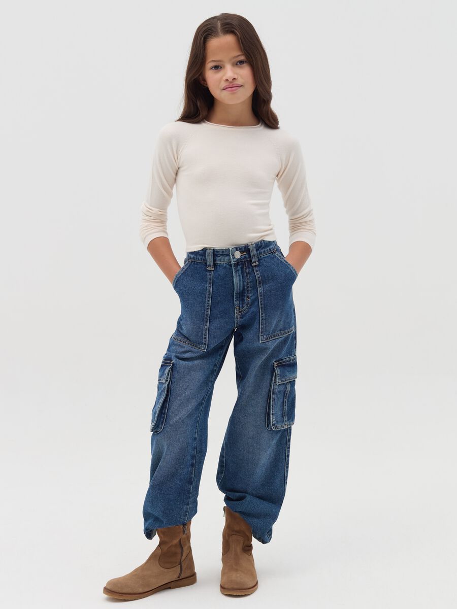 Wide-leg cargo jeans_0