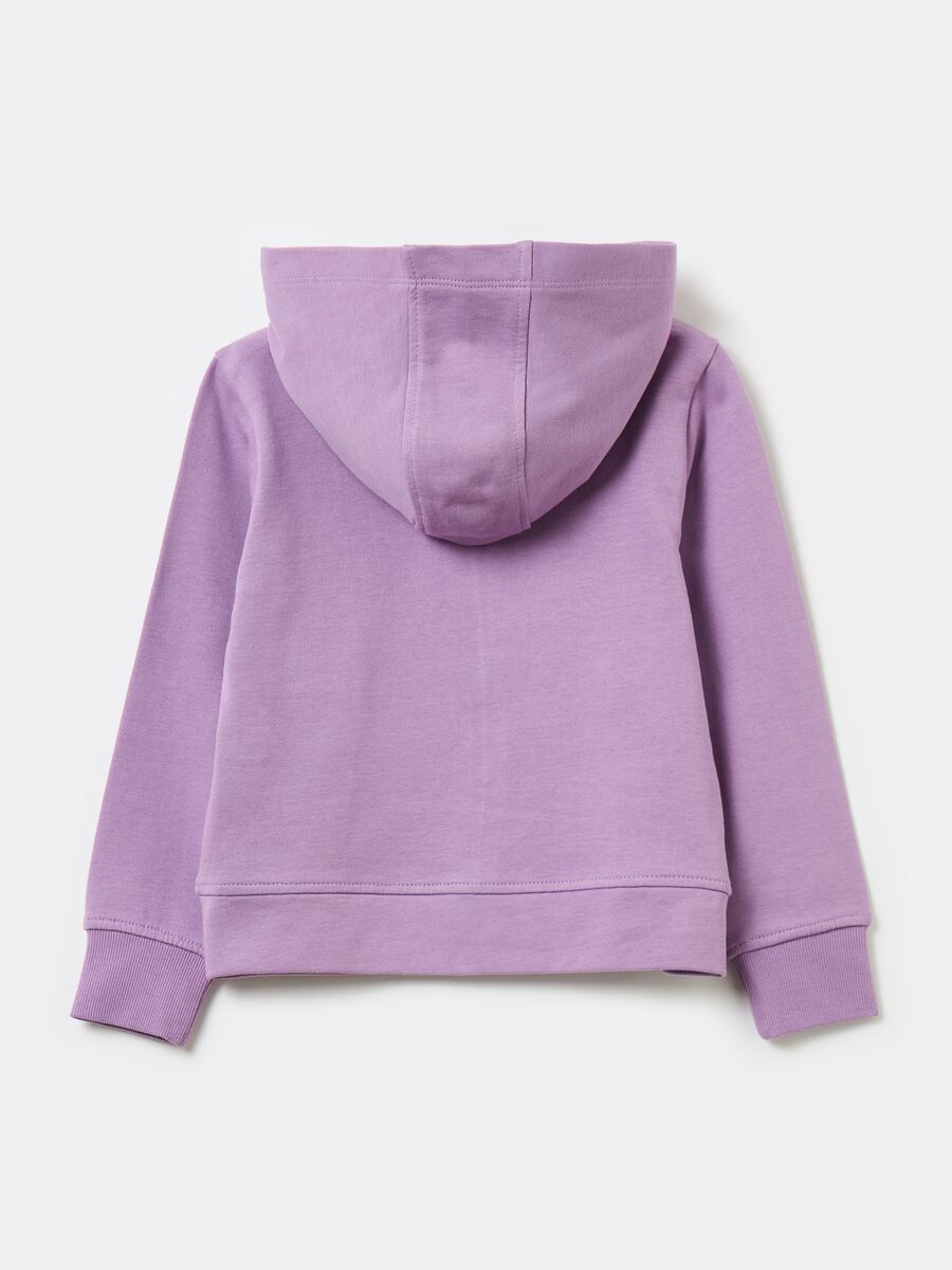 Full-zip sweatshirt in solid colour French terry_1