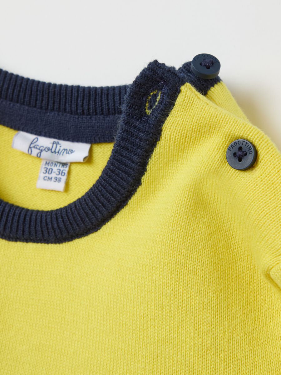 Pullover in maglia con fantasia a righe_2