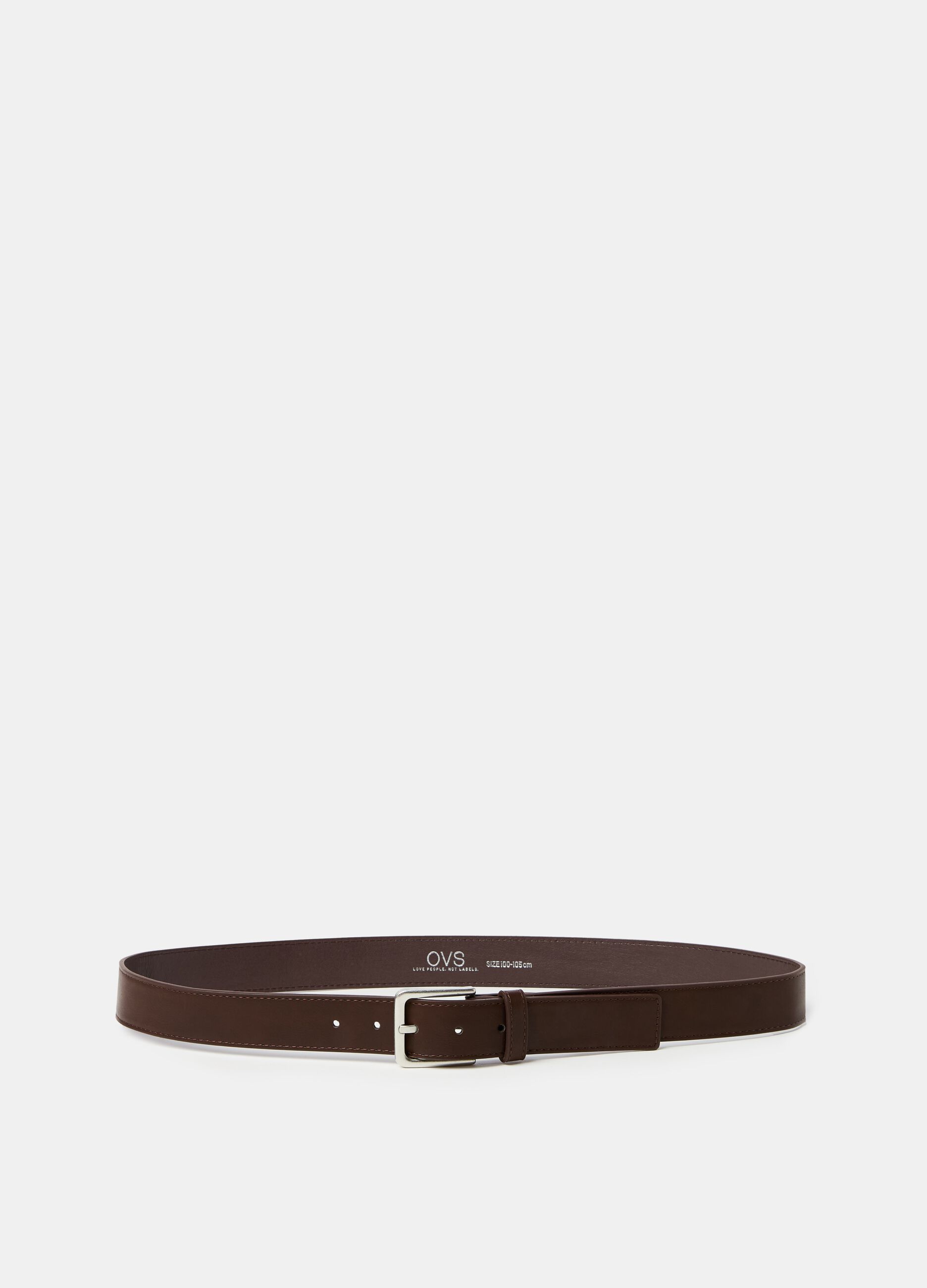 Belt with buckle with matte finish