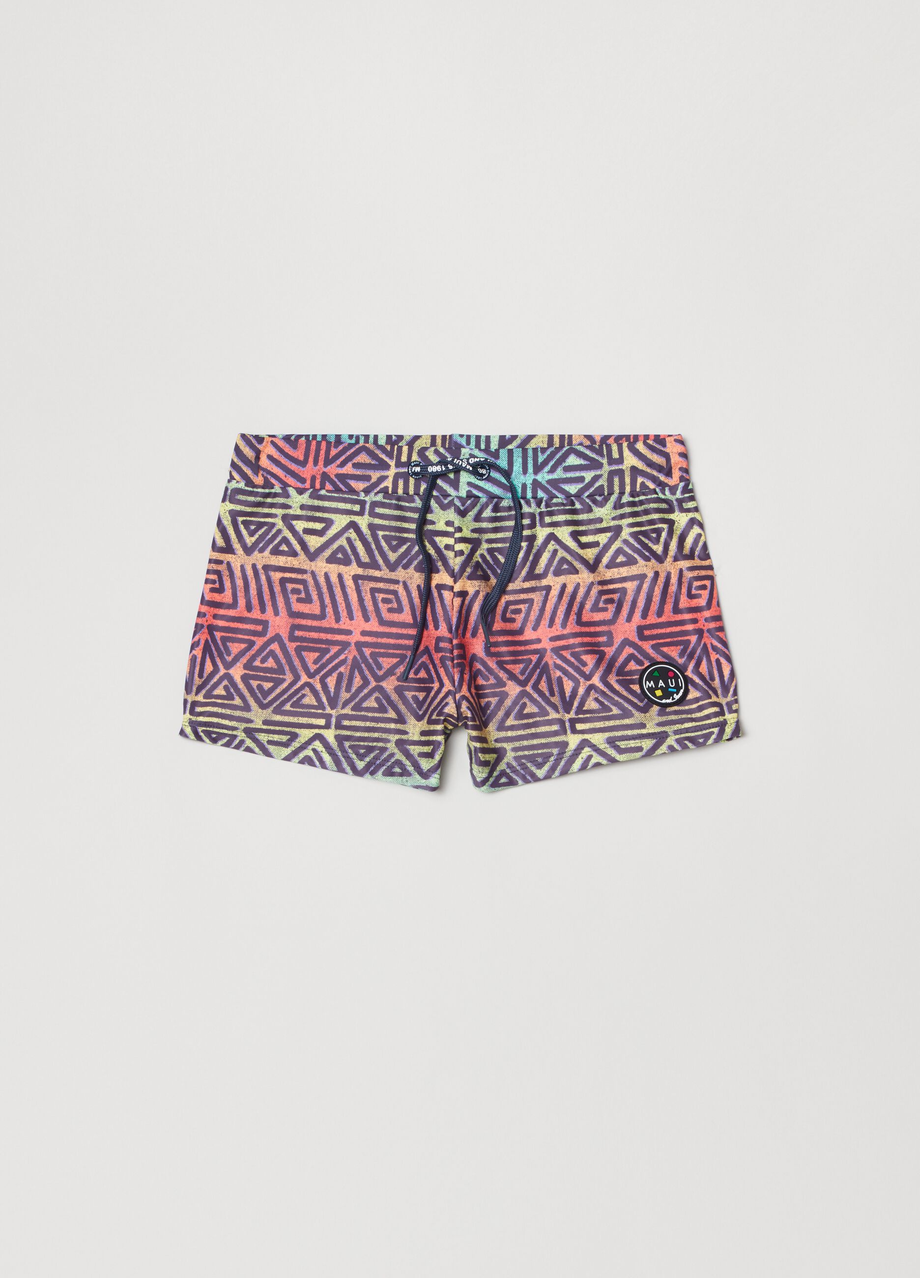 Maui and Sons swimming trunks with print