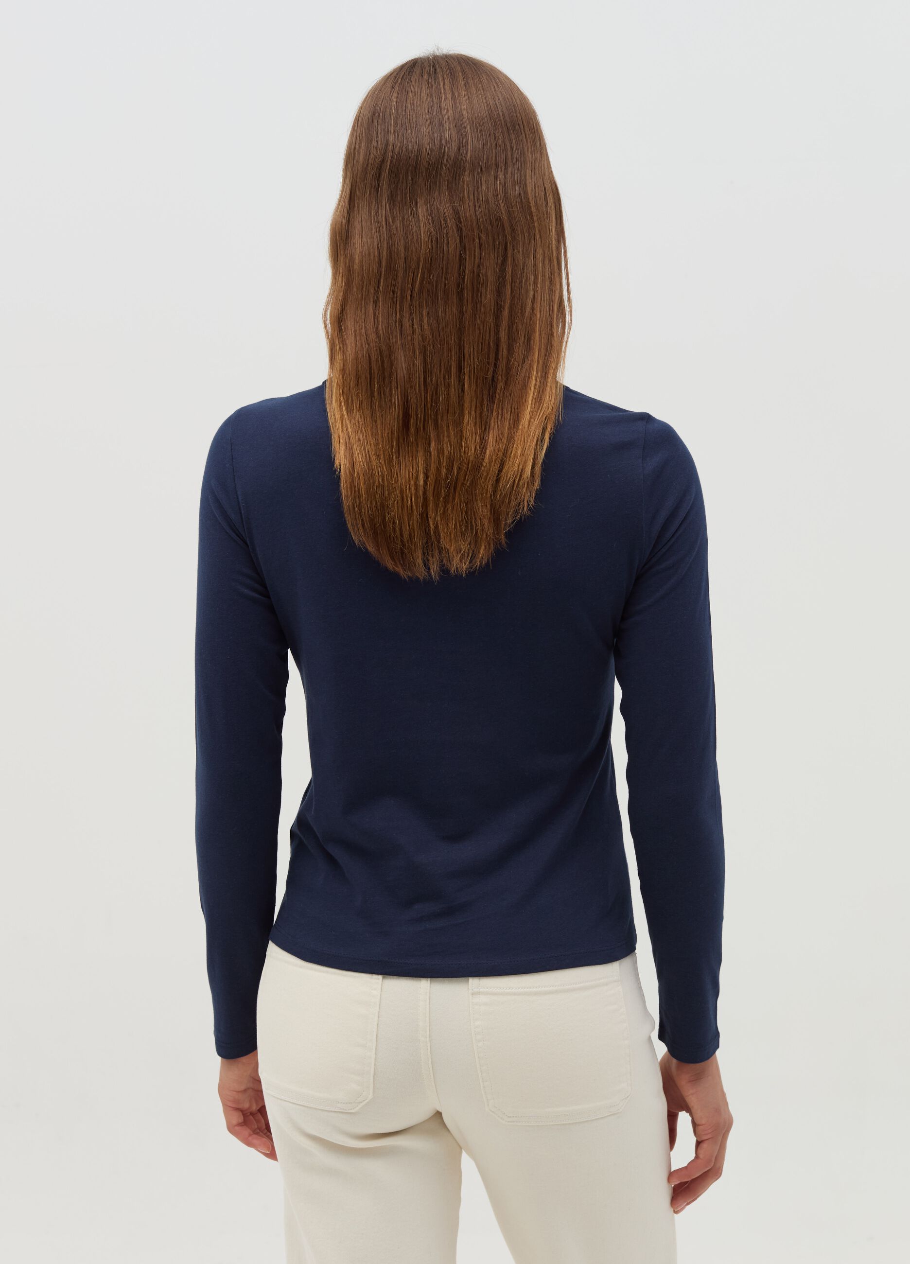 Long-sleeved T-shirt in cotton