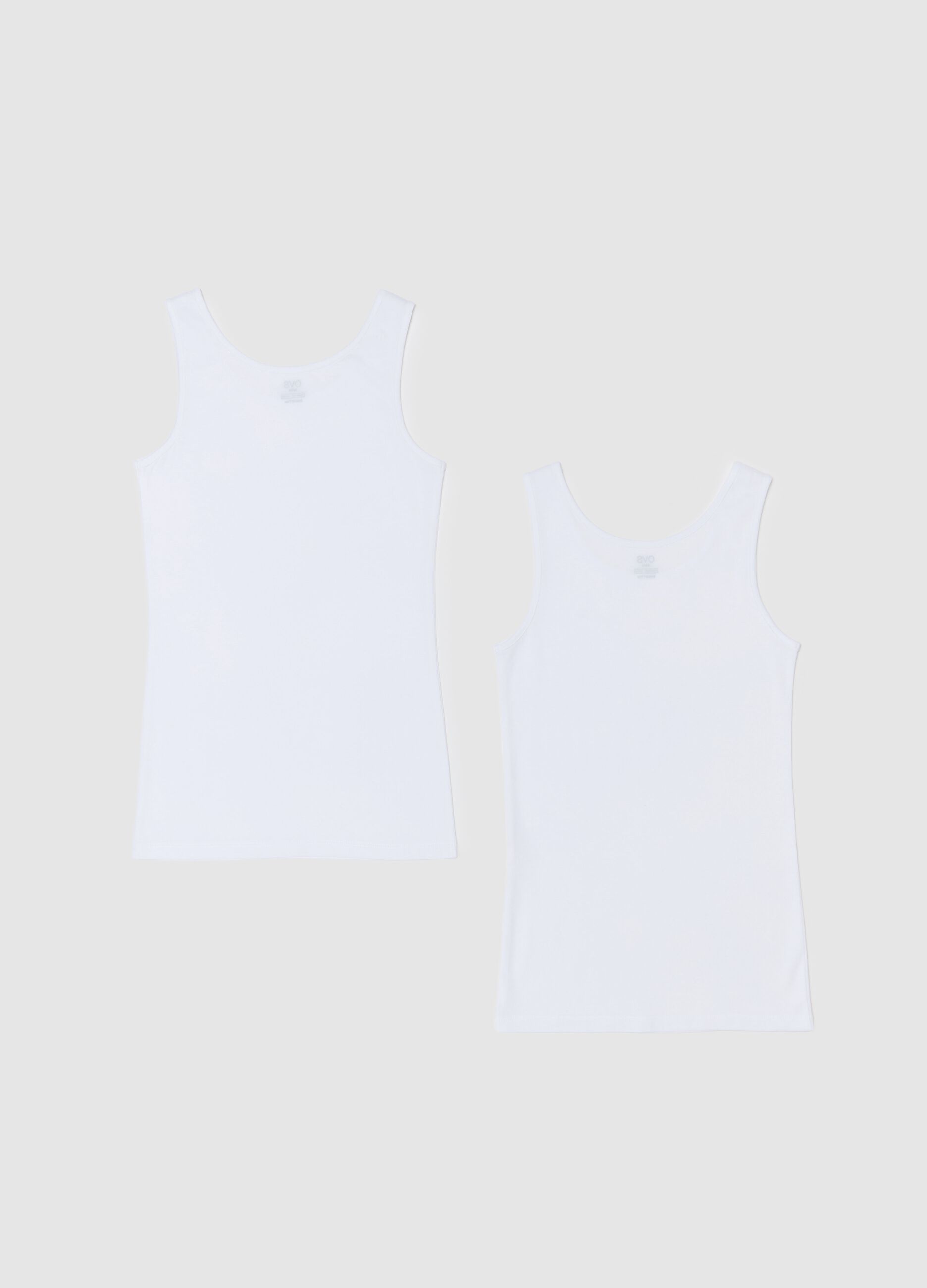 Two-pack organic cotton vests