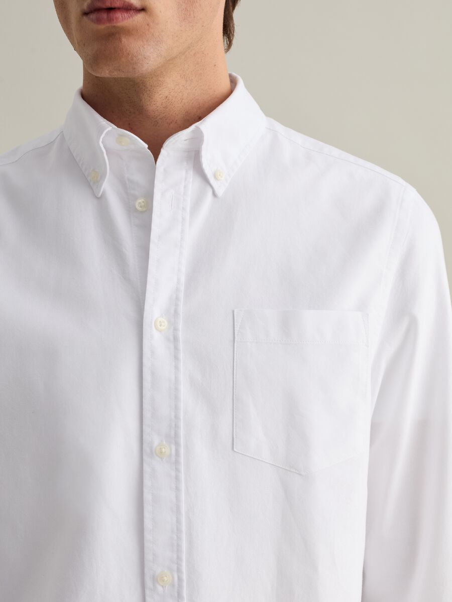 Oxford cotton shirt with button-down collar_5