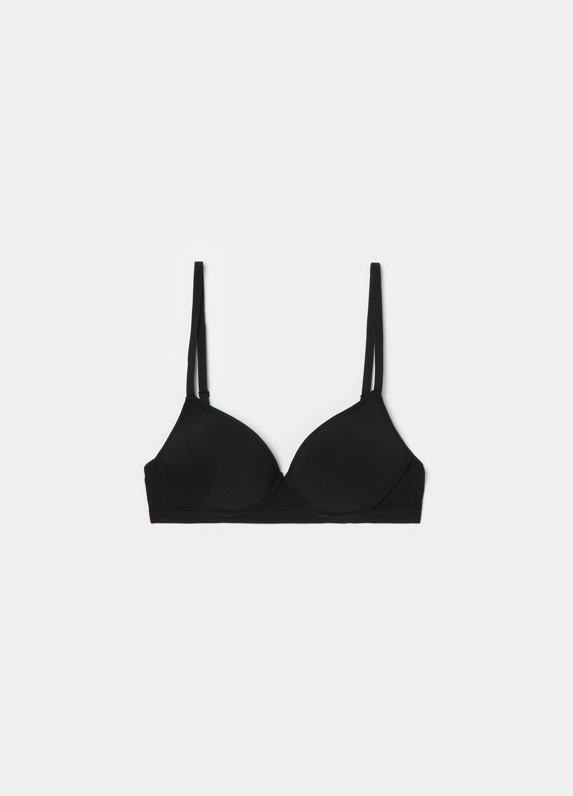 Stretch cotton sports bra