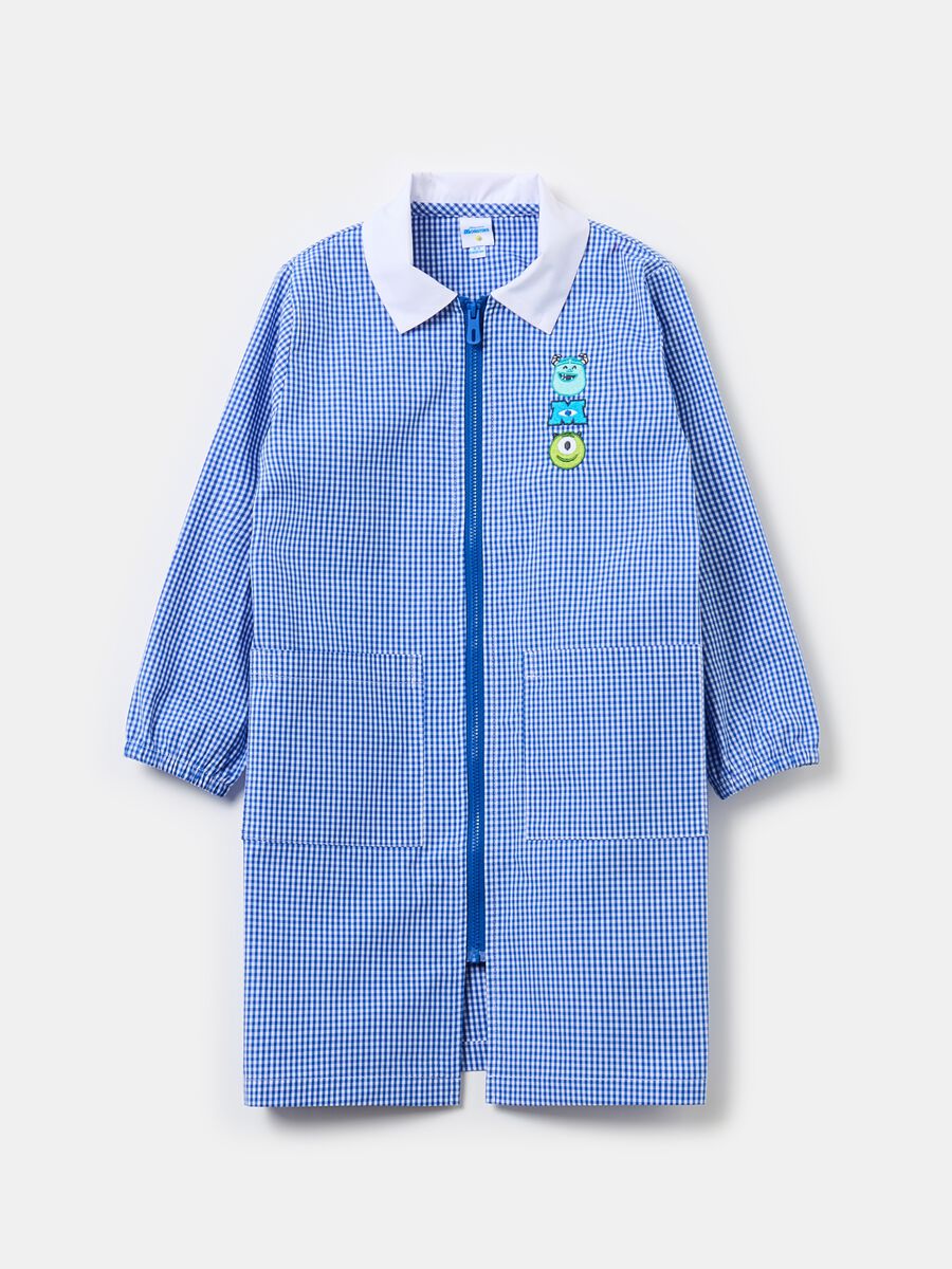 Monsters & Co. gingham smock with zip_0