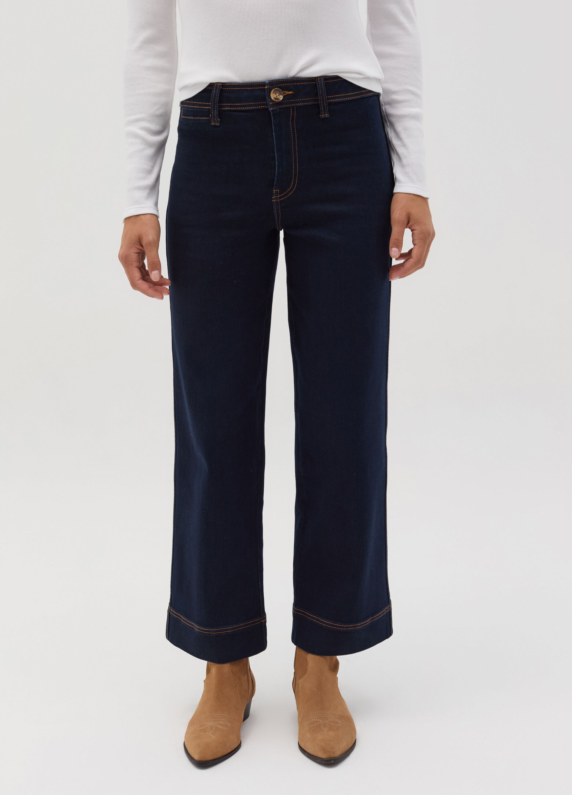 Jeans culotte stretch