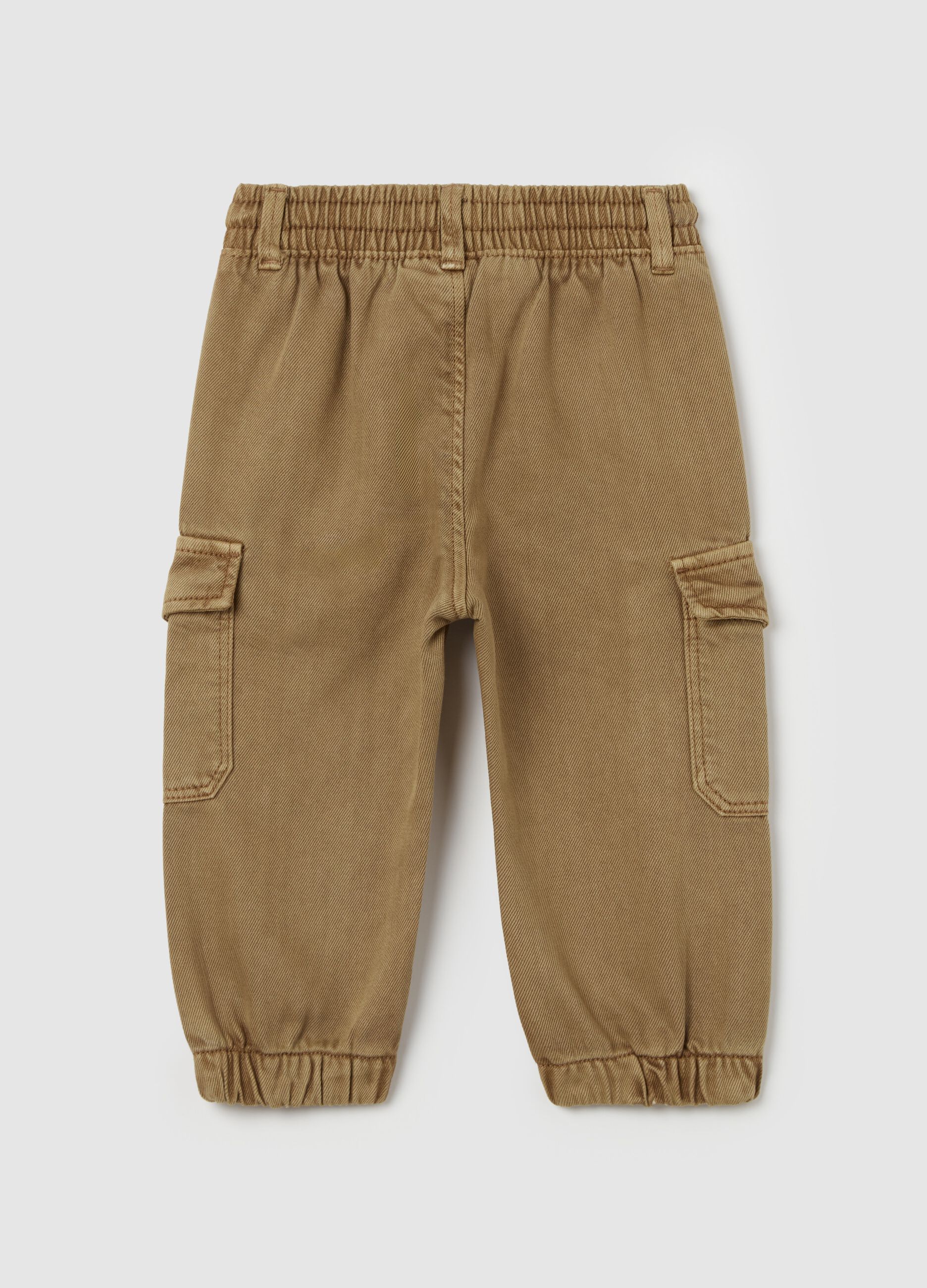 Cargo joggers in cotton and Lyocell