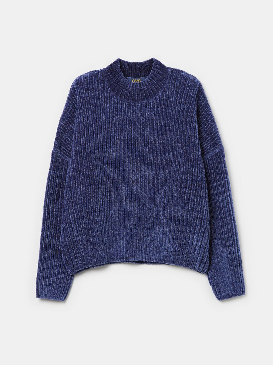 Chenille pullover with mock neck_4