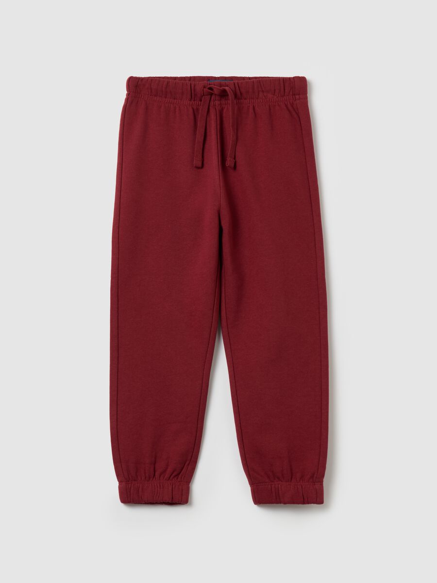 Joggers with drawstring and elasticated trims_0