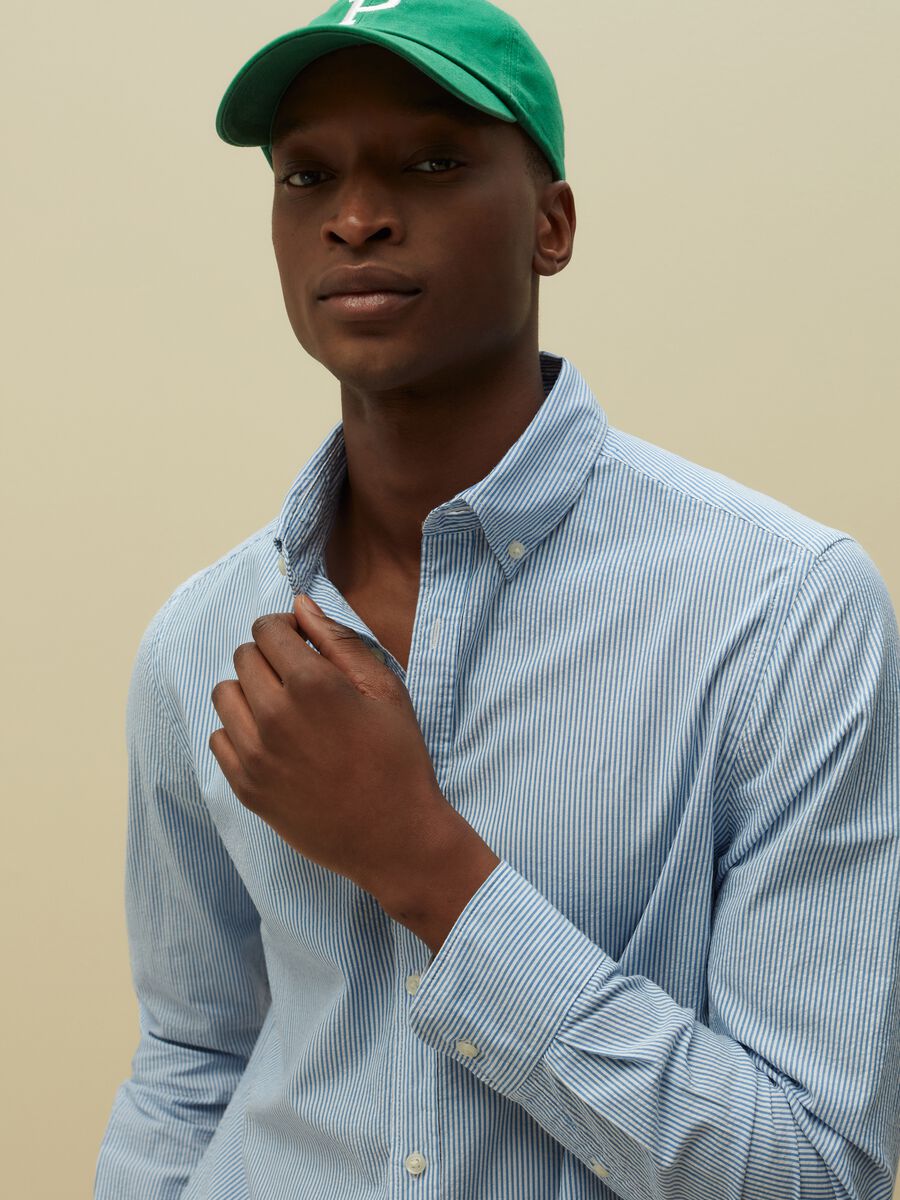 Camicia regular fit in seersucker_1