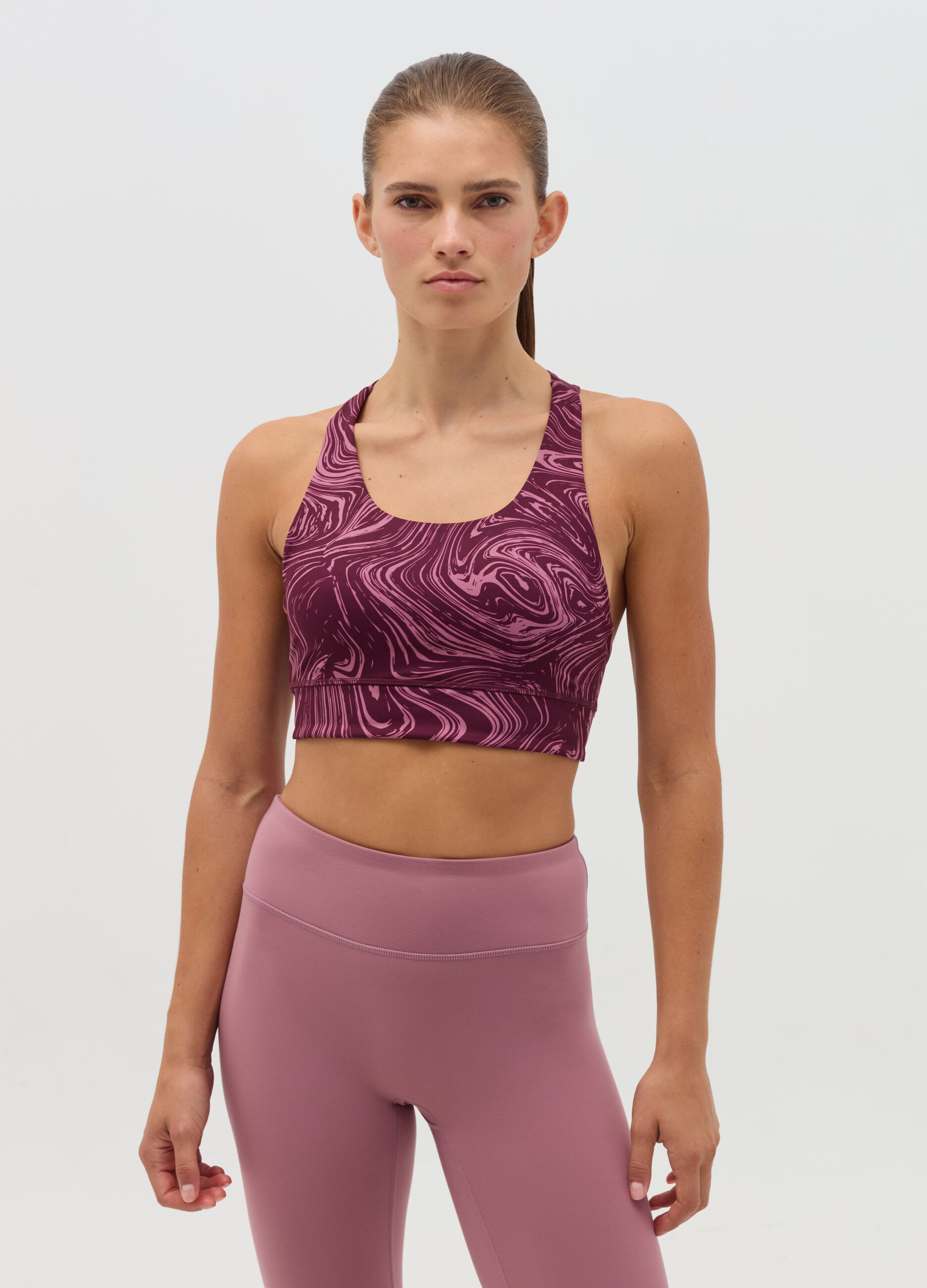 AI•KI sports bra with print