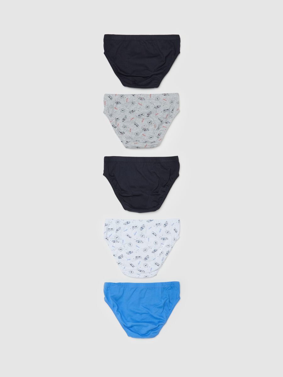 Five-pack briefs in organic cotton with print_1