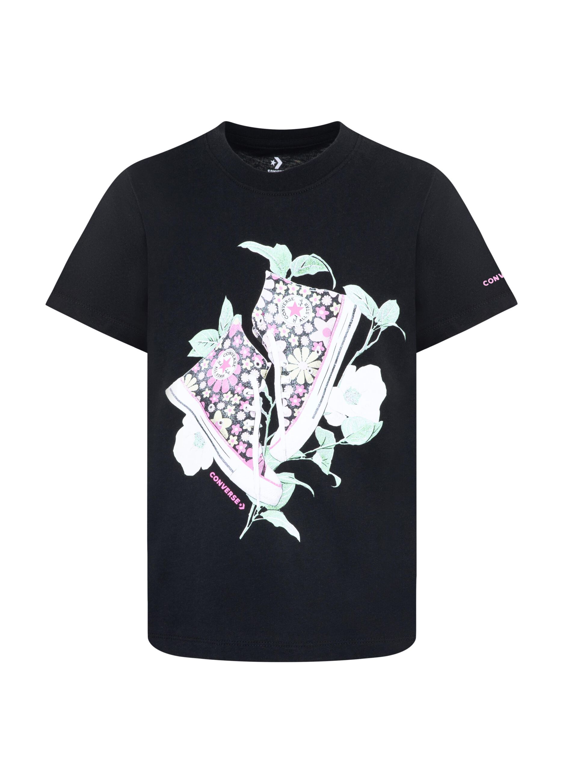 T-shirt with glitter All Star Shoe graphic print