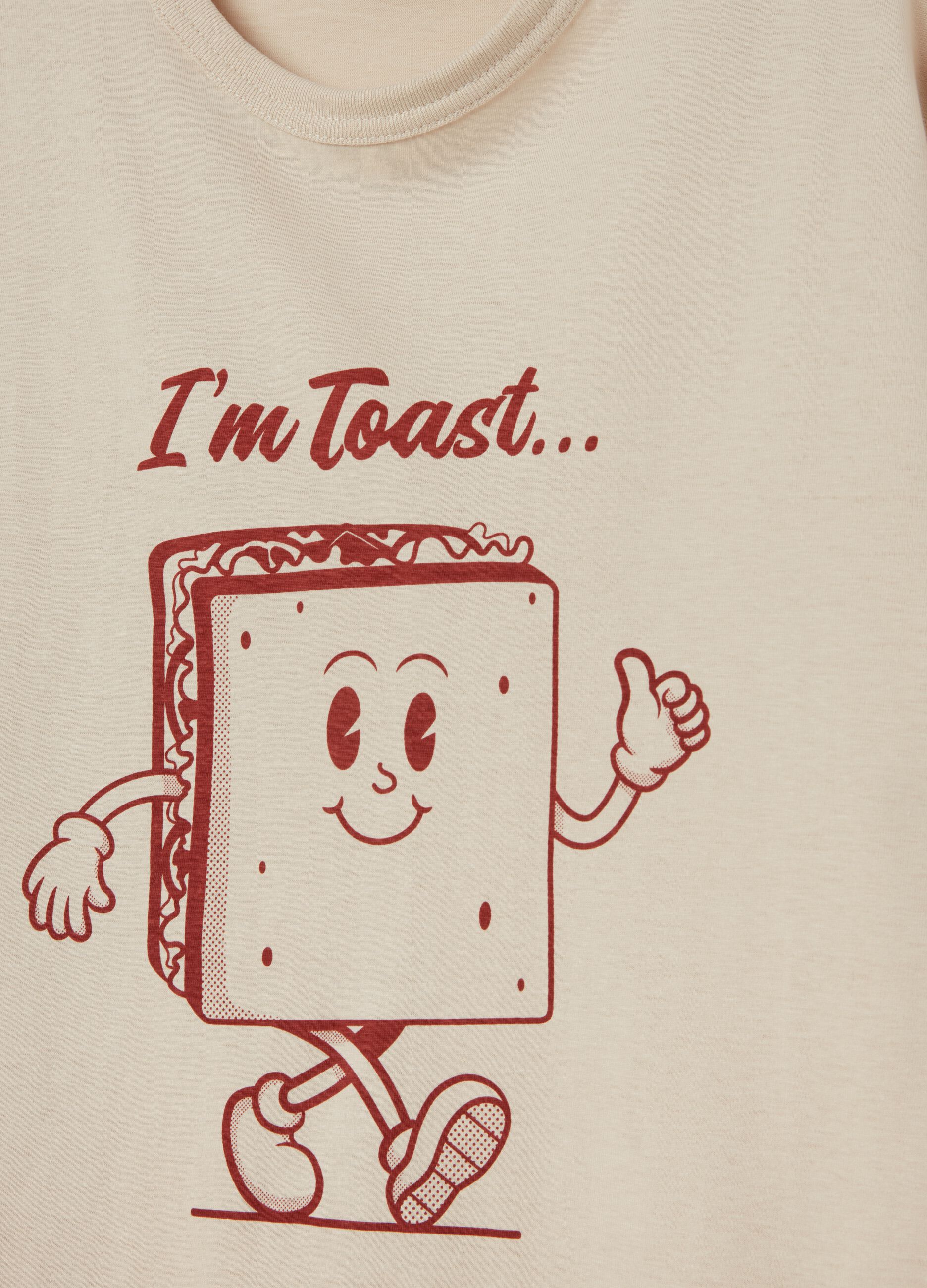 T-shirt with “I’m Toast” print