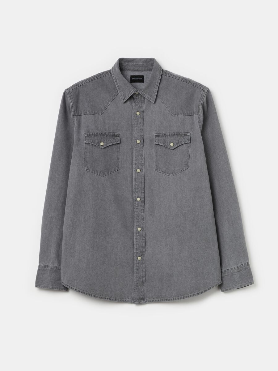 Cowboy shirt in denim_4