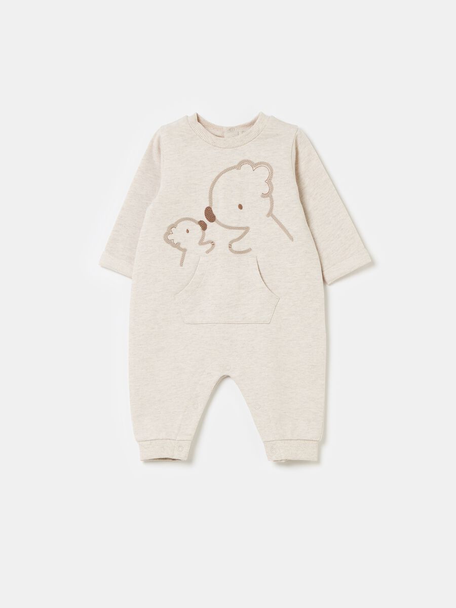 Onesie with small animals embroidery and pocket_0